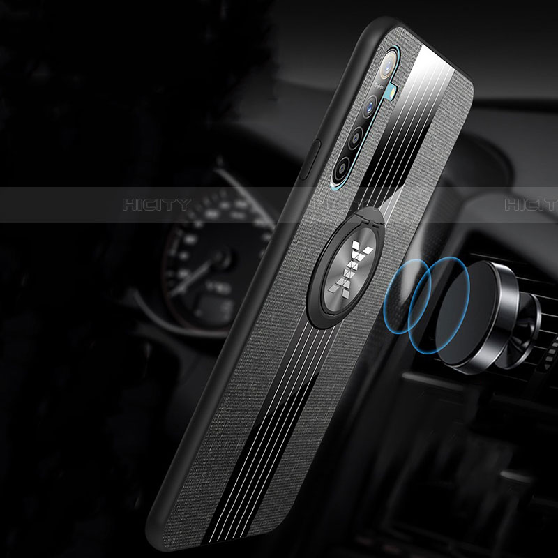 Realme X2用極薄ソフトケース シリコンケース 耐衝撃 全面保護 アンド指輪 マグネット式 バンパー Realme 