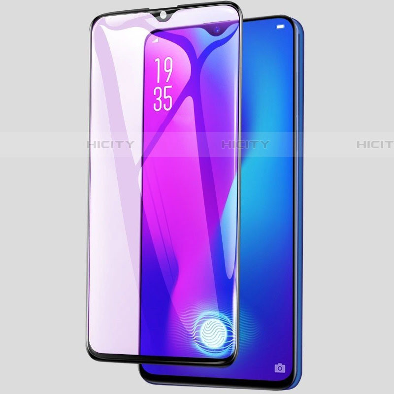 Realme X2用強化ガラス フル液晶保護フィルム アンチグレア ブルーライト Realme ブラック