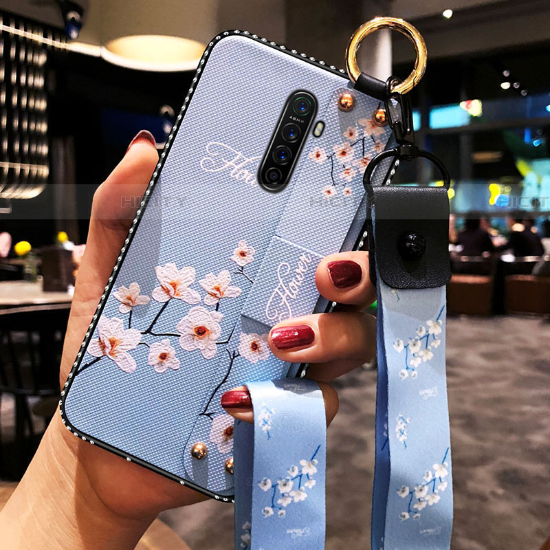 Realme X2 Pro用シリコンケース ソフトタッチラバー 花 カバー S02 Realme 