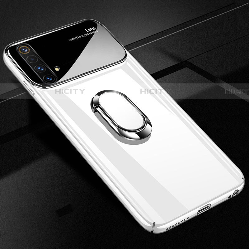 Realme X3 SuperZoom用ハードケース プラスチック 質感もマット アンド指輪 マグネット式 A01 Realme ホワイト