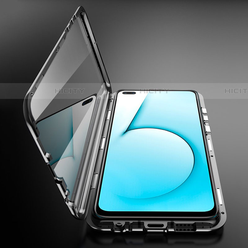 Realme X3 SuperZoom用ケース 高級感 手触り良い アルミメタル 製の金属製 360度 フルカバーバンパー 鏡面 カバー M02 Realme 