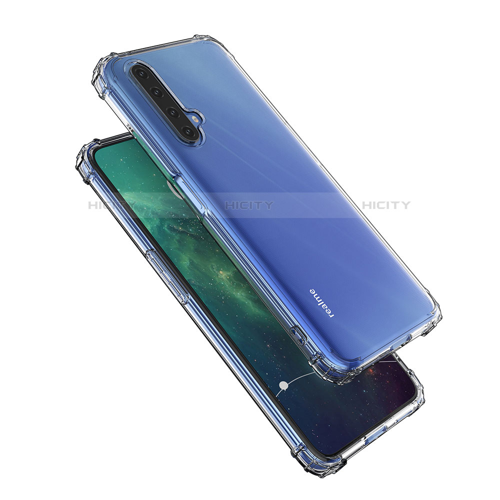 Realme X50 5G用極薄ソフトケース シリコンケース 耐衝撃 全面保護 クリア透明 T02 Realme クリア