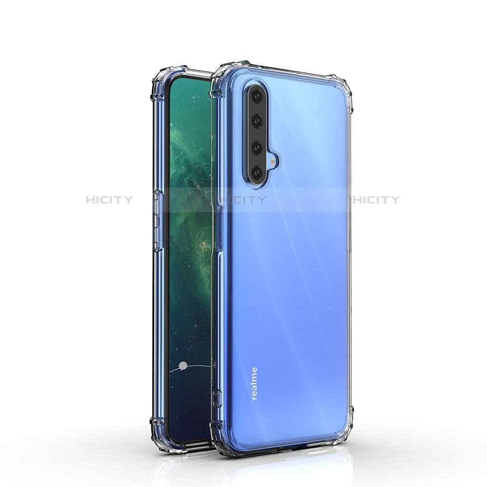 Realme X50 5G用極薄ソフトケース シリコンケース 耐衝撃 全面保護 クリア透明 T02 Realme クリア