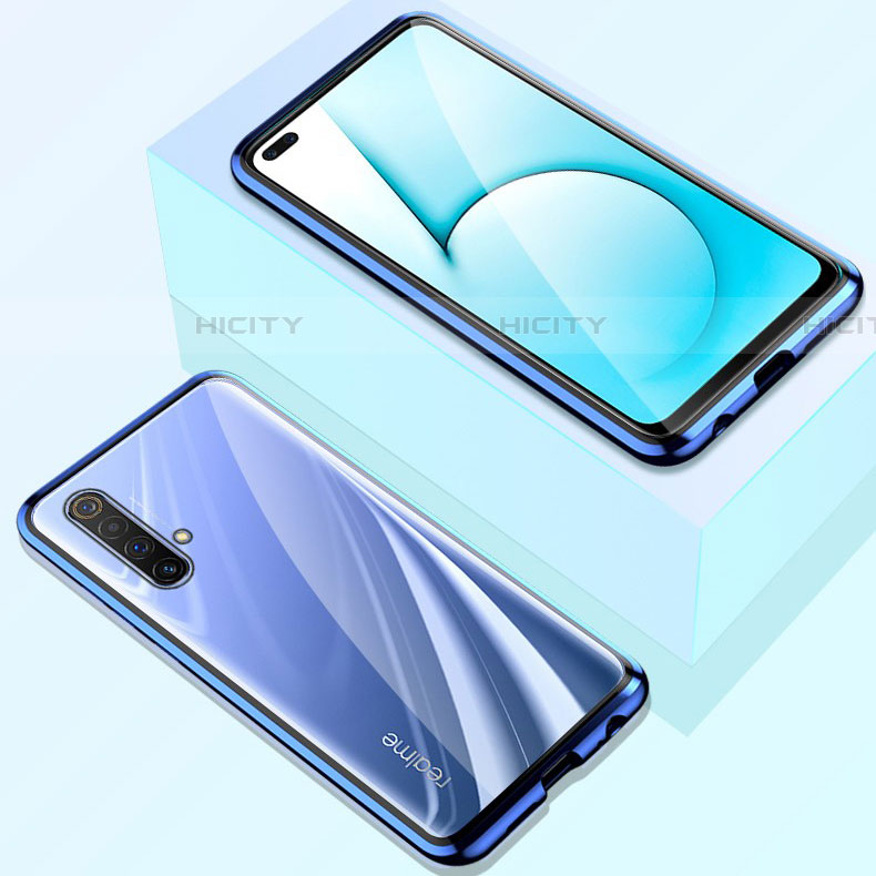 Realme X50 5G用ケース 高級感 手触り良い アルミメタル 製の金属製 360度 フルカバーバンパー 鏡面 カバー M02 Realme 