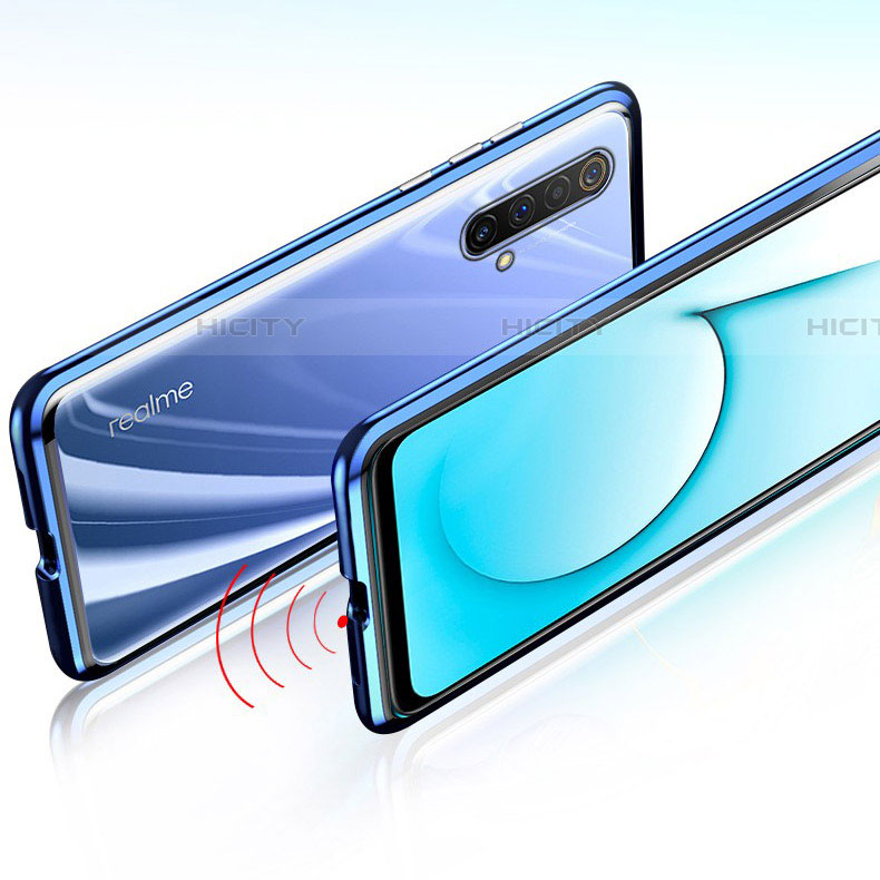 Realme X50 5G用ケース 高級感 手触り良い アルミメタル 製の金属製 360度 フルカバーバンパー 鏡面 カバー M02 Realme 