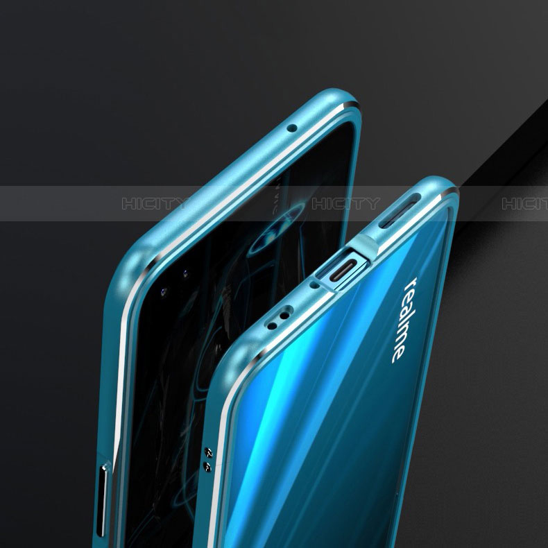 Realme X50 5G用ケース 高級感 手触り良い アルミメタル 製の金属製 バンパー カバー Realme 