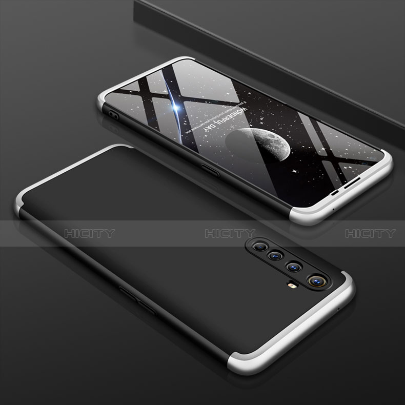 Realme X50 Pro 5G用ハードケース プラスチック 質感もマット 前面と背面 360度 フルカバー P01 Realme シルバー・ブラック