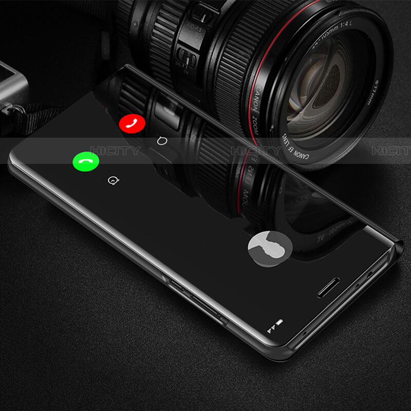 Realme X50 Pro 5G用手帳型 レザーケース スタンド 鏡面 カバー L02 Realme ブラック