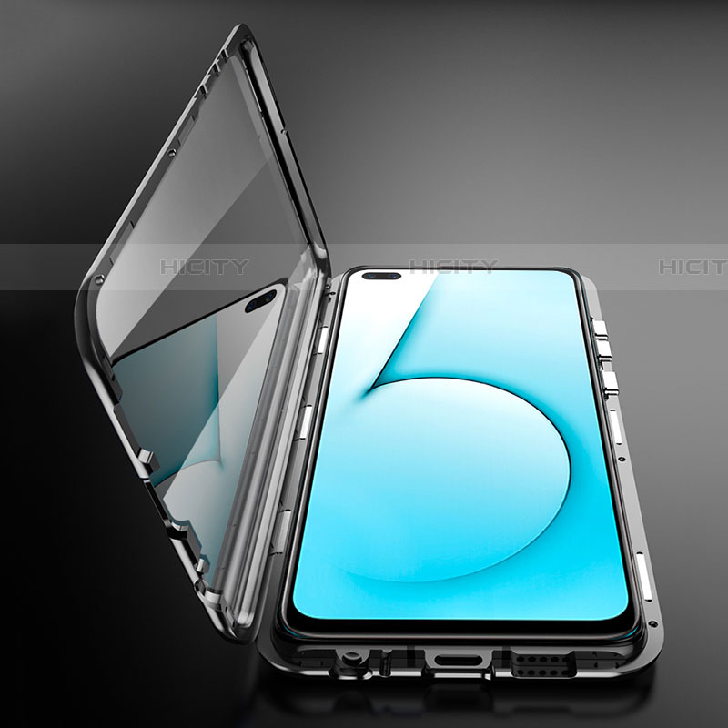 Realme X50 Pro 5G用ケース 高級感 手触り良い アルミメタル 製の金属製 360度 フルカバーバンパー 鏡面 カバー Realme 