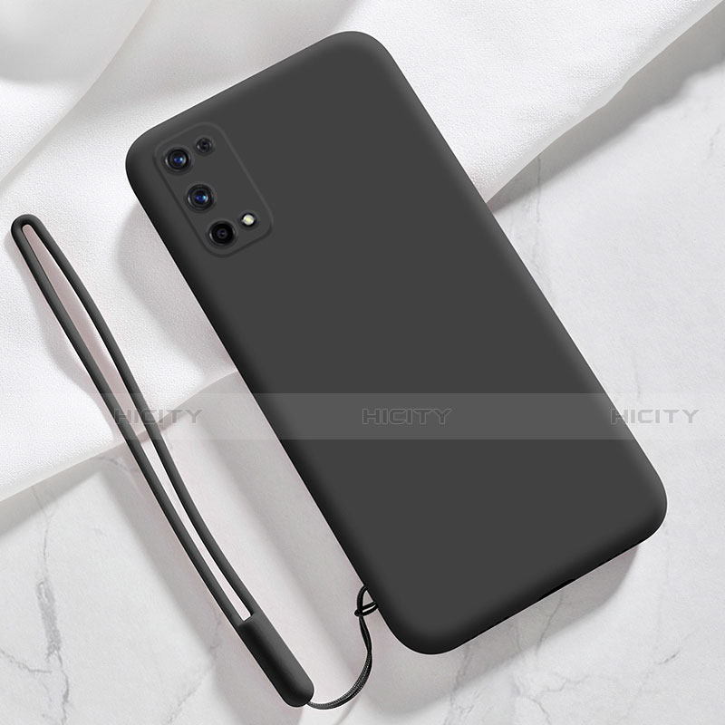 Realme X7 5G用360度 フルカバー極薄ソフトケース シリコンケース 耐衝撃 全面保護 バンパー Realme ブラック