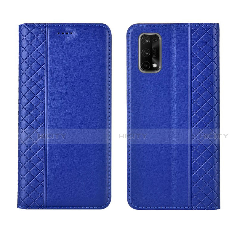 Realme X7 5G用手帳型 レザーケース スタンド カバー Realme ネイビー