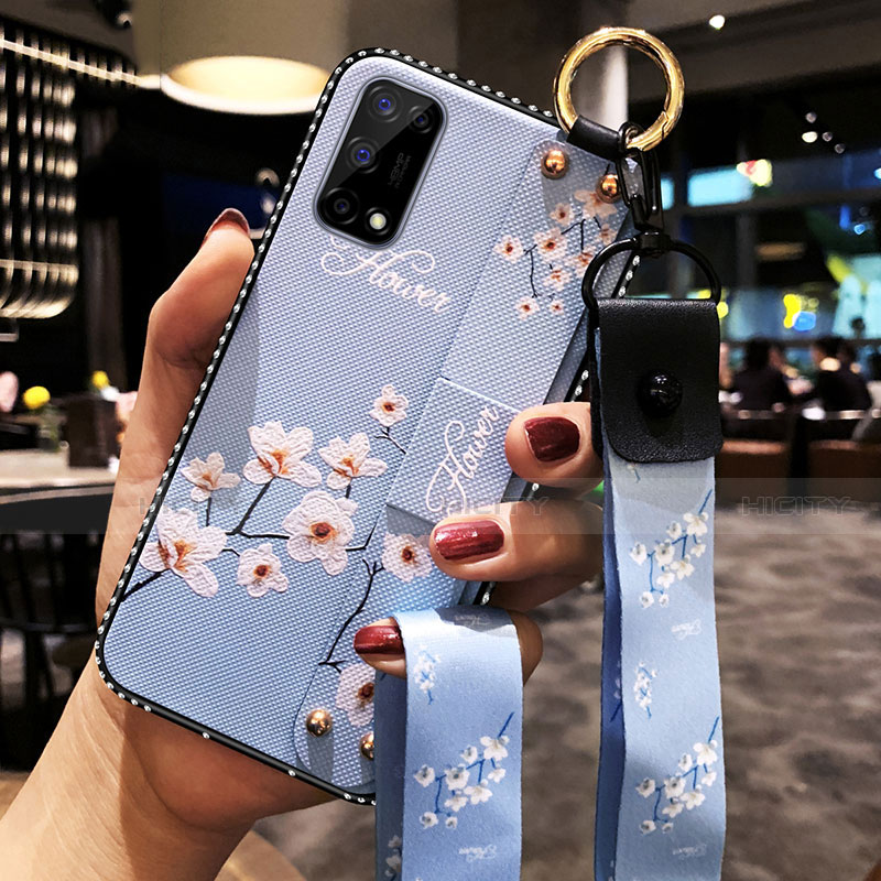 Realme X7 5G用シリコンケース ソフトタッチラバー 花 カバー Realme 