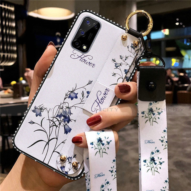 Realme X7 5G用シリコンケース ソフトタッチラバー 花 カバー Realme 