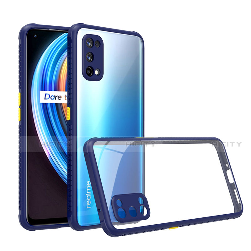 Realme X7 5G用ハイブリットバンパーケース クリア透明 プラスチック 鏡面 カバー Realme 