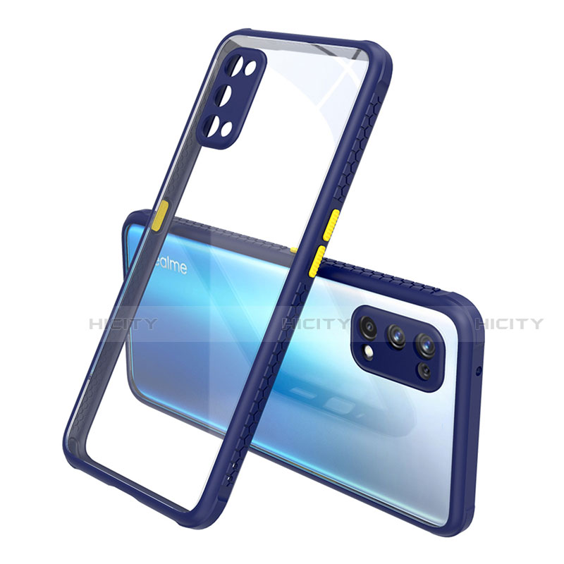 Realme X7 5G用ハイブリットバンパーケース クリア透明 プラスチック 鏡面 カバー Realme 