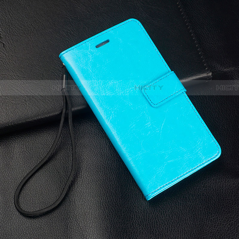 Realme XT用手帳型 レザーケース スタンド カバー L05 Realme ブルー
