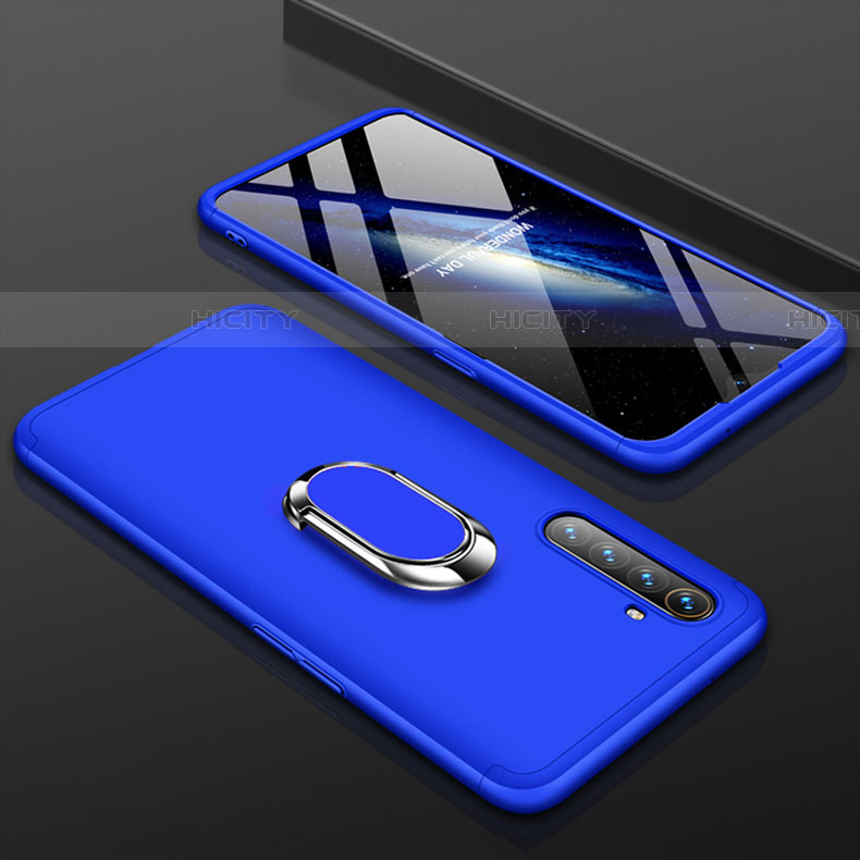 Realme XT用ハードケース プラスチック 質感もマット 前面と背面 360度 フルカバー アンド指輪 R01 Realme 