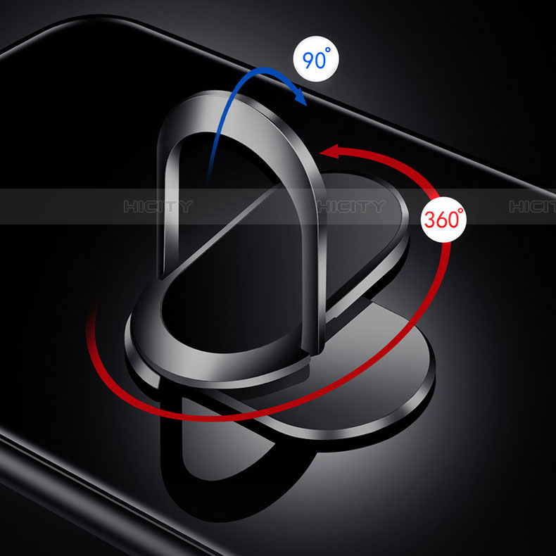 Realme XT用ハイブリットバンパーケース プラスチック 鏡面 カバー アンド指輪 マグネット式 Realme 