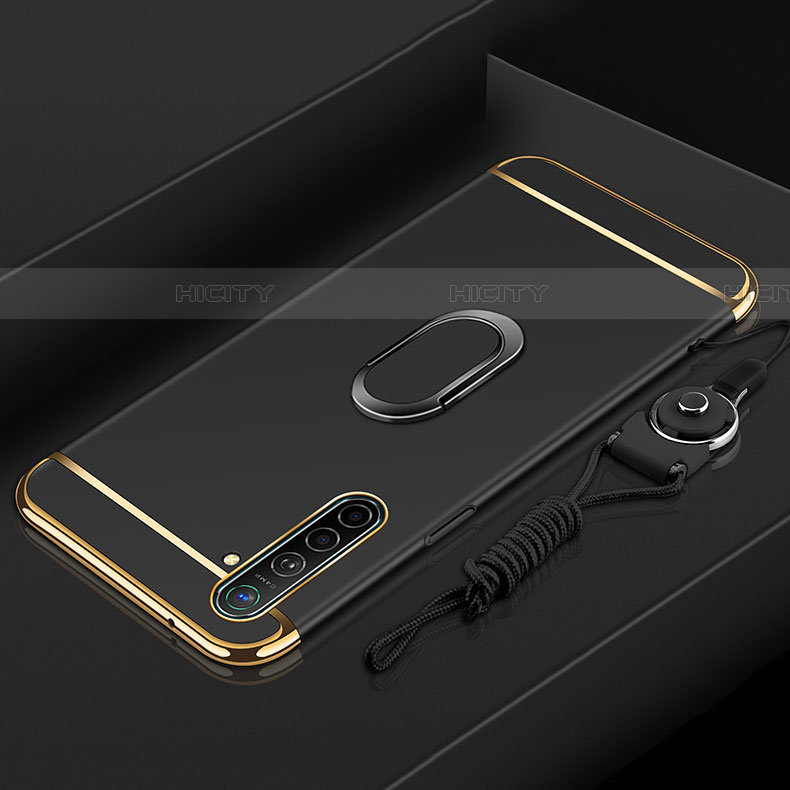 Realme XT用ケース 高級感 手触り良い メタル兼プラスチック バンパー アンド指輪 A01 Realme 