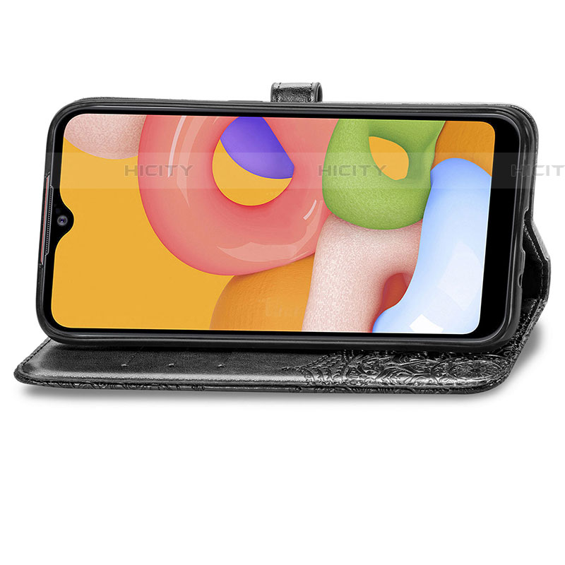 Samsung Galaxy A01 SM-A015用手帳型 レザーケース スタンド パターン カバー サムスン 