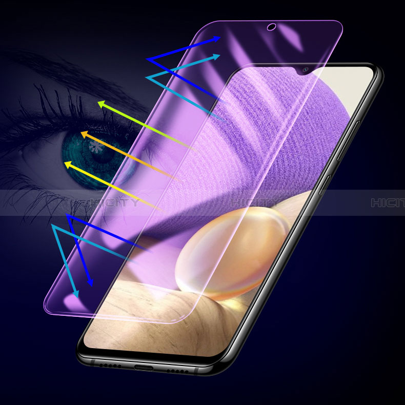 Samsung Galaxy A02用アンチグレア ブルーライト 強化ガラス 液晶保護フィルム B05 サムスン クリア
