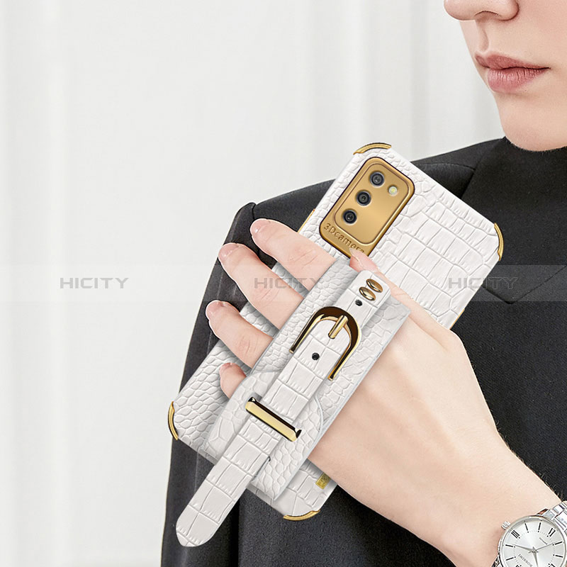 Samsung Galaxy A02s用ケース 高級感 手触り良いレザー柄 S03 サムスン 