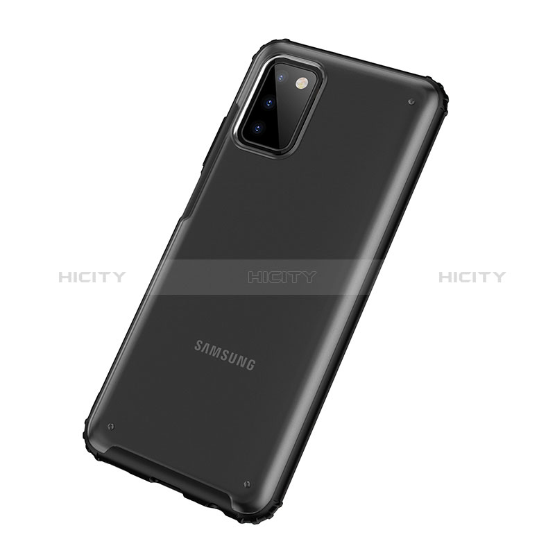 Samsung Galaxy A02s用ハイブリットバンパーケース クリア透明 プラスチック カバー サムスン 