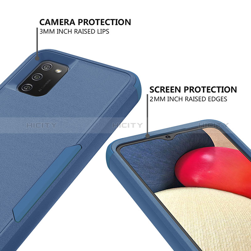 Samsung Galaxy A02s用ハイブリットバンパーケース プラスチック 兼シリコーン カバー 前面と背面 360度 フル MQ1 サムスン 