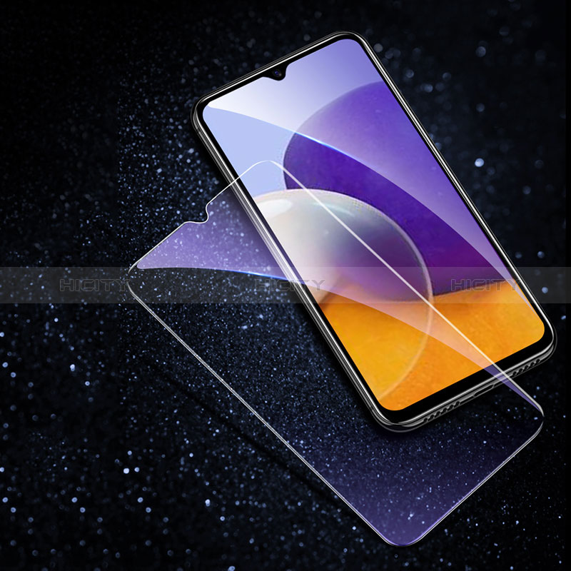 Samsung Galaxy A02s用アンチグレア ブルーライト 強化ガラス 液晶保護フィルム B04 サムスン クリア