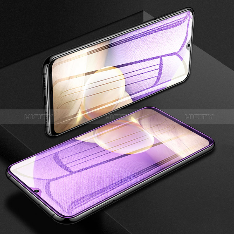 Samsung Galaxy A02s用アンチグレア ブルーライト 強化ガラス 液晶保護フィルム B04 サムスン クリア