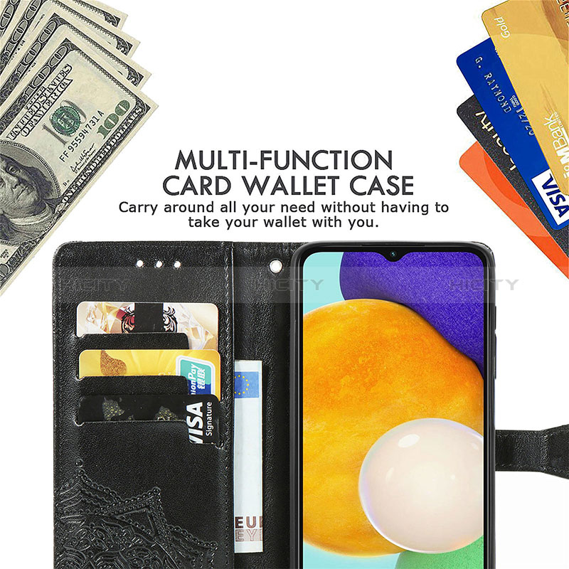 Samsung Galaxy A04s用手帳型 レザーケース スタンド パターン カバー サムスン