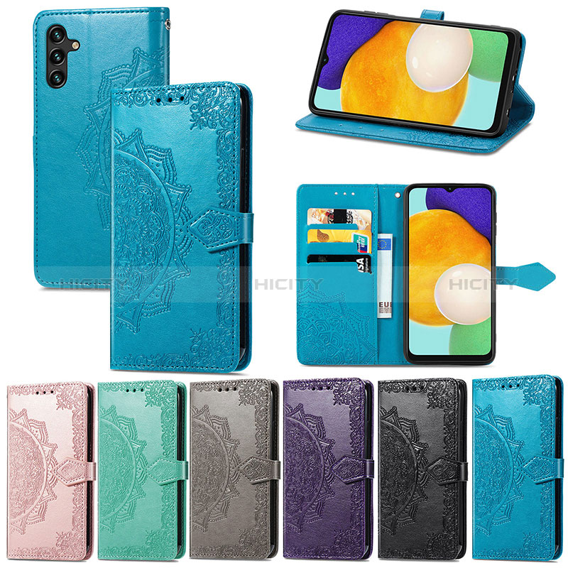 Samsung Galaxy A04s用手帳型 レザーケース スタンド パターン カバー サムスン