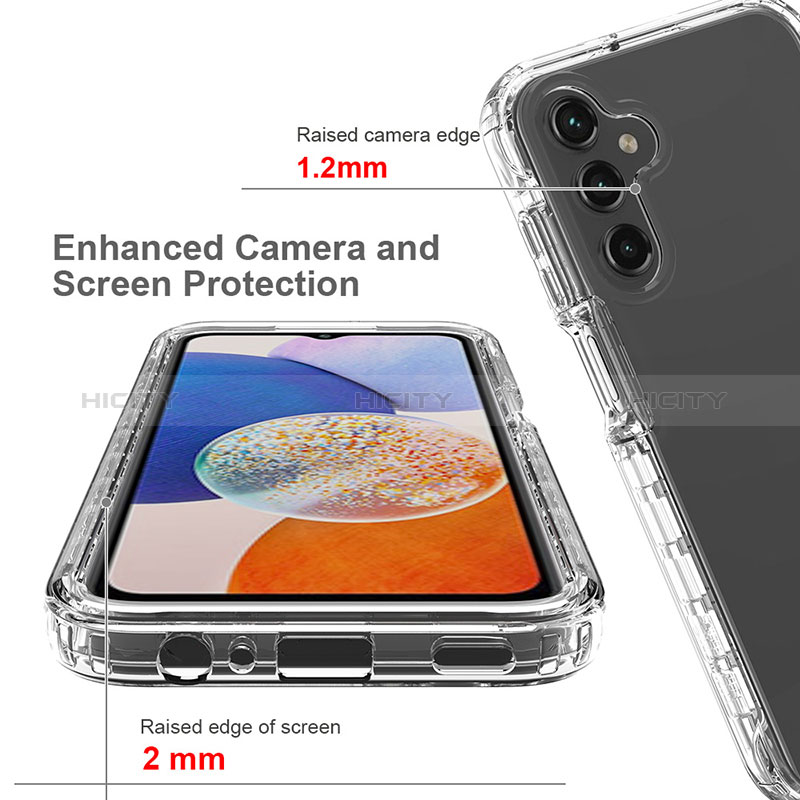 Samsung Galaxy A05s用前面と背面 360度 フルカバー 極薄ソフトケース シリコンケース 耐衝撃 全面保護 バンパー 勾配色 透明 ZJ1 サムスン 