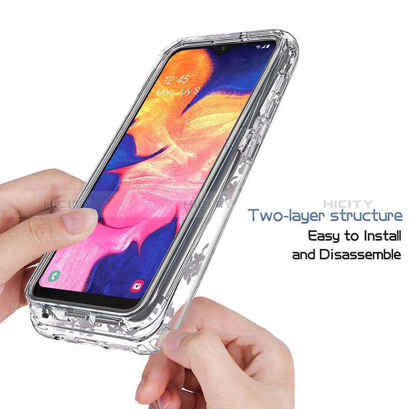 Samsung Galaxy A10e用前面と背面 360度 フルカバー 極薄ソフトケース シリコンケース 耐衝撃 全面保護 バンパー 透明 サムスン 