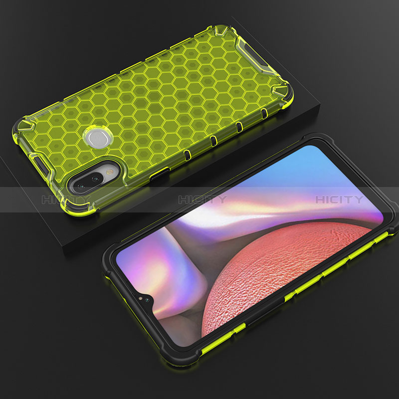 Samsung Galaxy A10s用360度 フルカバー ハイブリットバンパーケース クリア透明 プラスチック カバー AM1 サムスン 