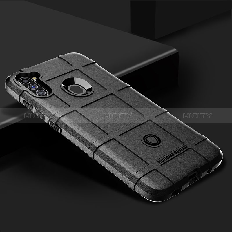 Samsung Galaxy A11用360度 フルカバー極薄ソフトケース シリコンケース 耐衝撃 全面保護 バンパー J02S サムスン ブラック