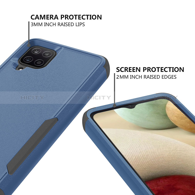 Samsung Galaxy A12 5G用ハイブリットバンパーケース プラスチック 兼シリコーン カバー 前面と背面 360度 フル MQ1 サムスン 