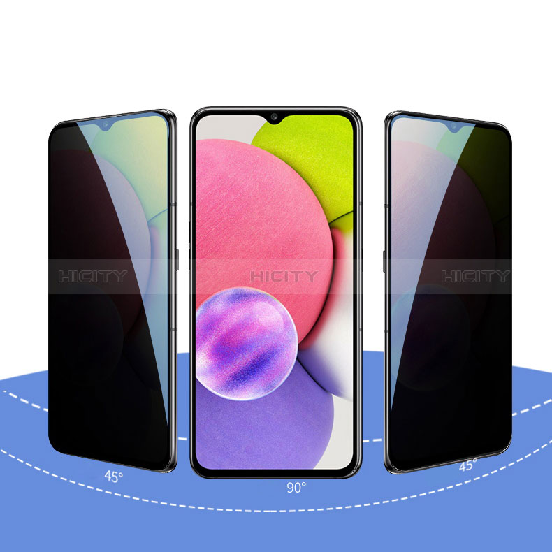 Samsung Galaxy A12 5G用反スパイ 強化ガラス 液晶保護フィルム S09 サムスン クリア