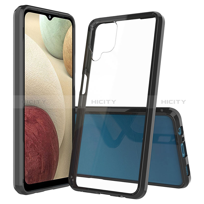 Samsung Galaxy A12用360度 フルカバー ハイブリットバンパーケース クリア透明 プラスチック カバー ZJ5 サムスン 