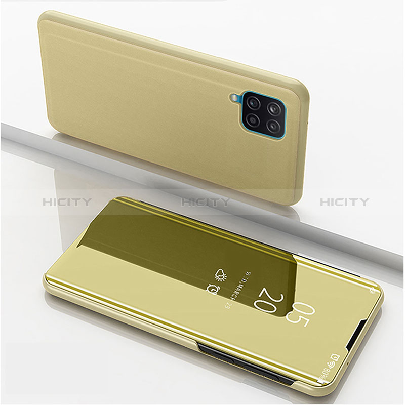 Samsung Galaxy A12用手帳型 レザーケース スタンド 鏡面 カバー ZL1 サムスン 