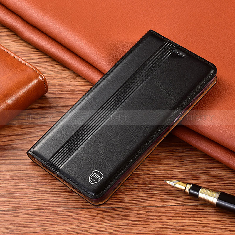 Samsung Galaxy A12 Nacho用手帳型 レザーケース スタンド カバー H05P サムスン ブラック