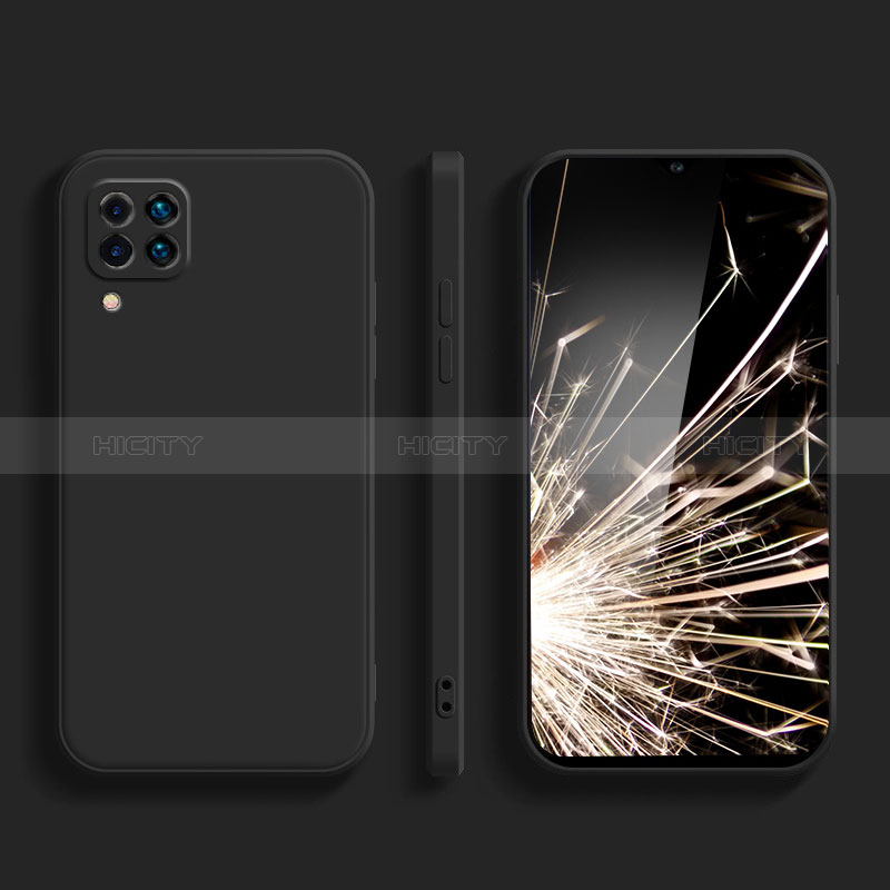 Samsung Galaxy A12 Nacho用360度 フルカバー極薄ソフトケース シリコンケース 耐衝撃 全面保護 バンパー S02 サムスン ブラック