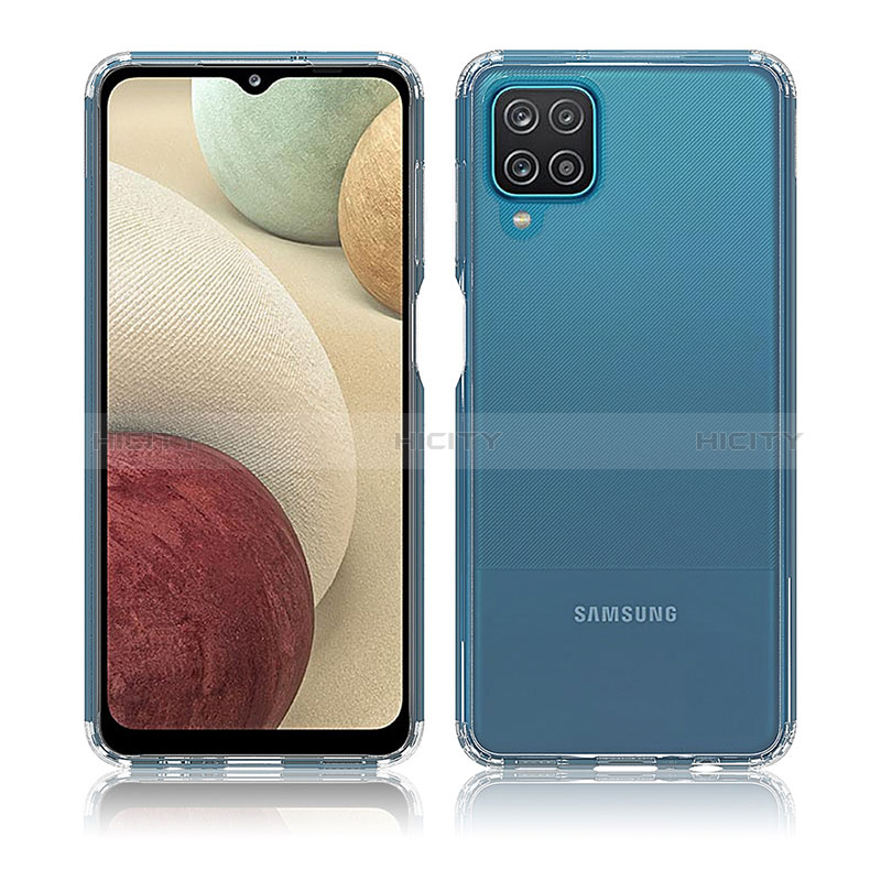Samsung Galaxy A12 Nacho用360度 フルカバー ハイブリットバンパーケース 透明 プラスチック カバー ZJ5 サムスン 