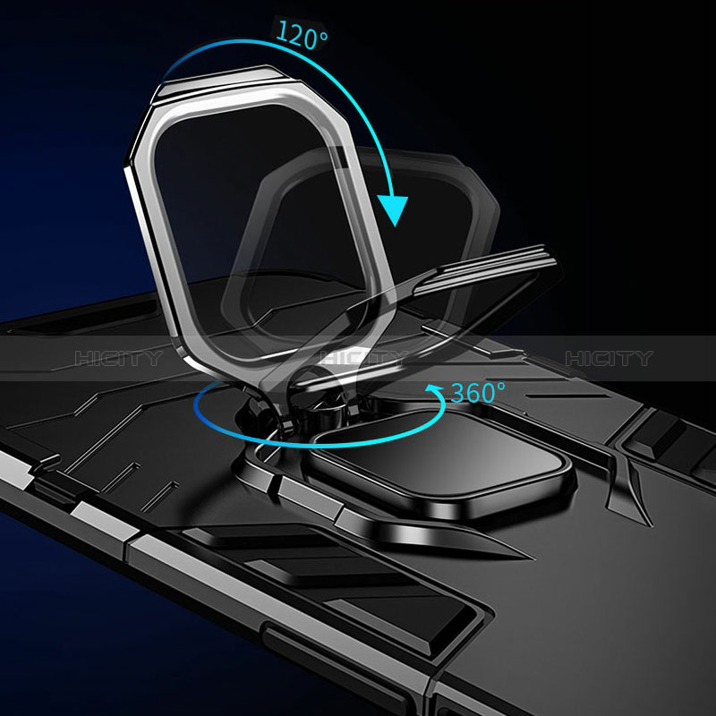 Samsung Galaxy A12 Nacho用ハイブリットバンパーケース プラスチック アンド指輪 マグネット式 R01 サムスン 