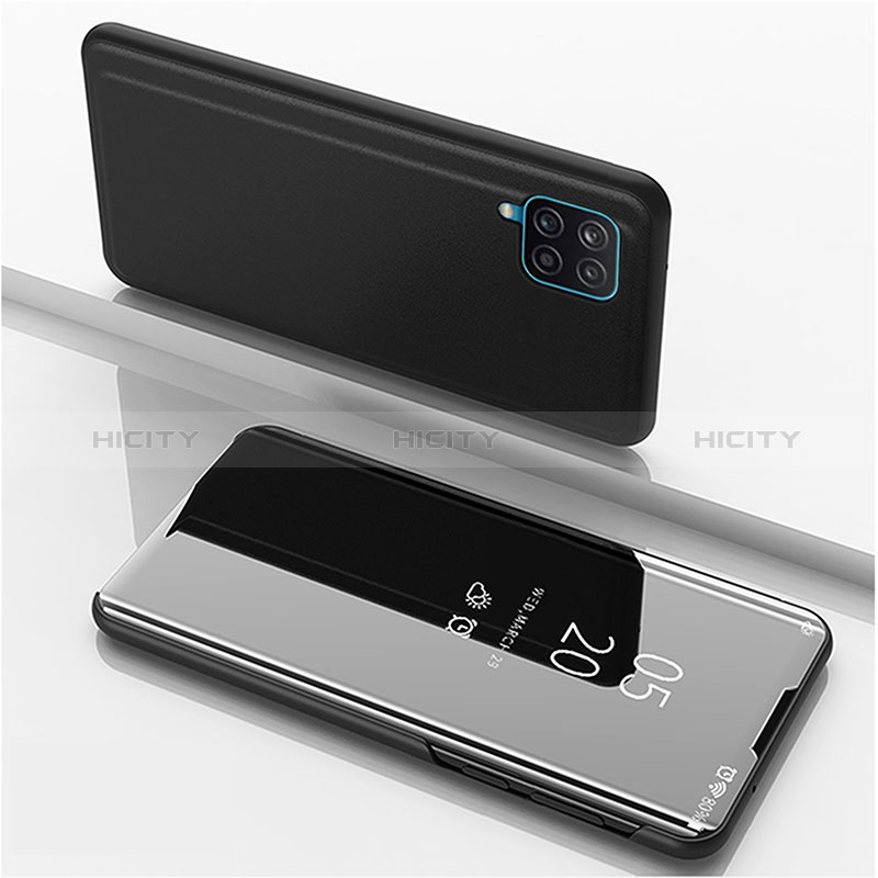 Samsung Galaxy A12 Nacho用手帳型 レザーケース スタンド 鏡面 カバー ZL1 サムスン 