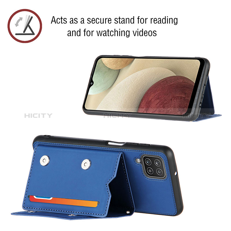 Samsung Galaxy A12 Nacho用ケース 高級感 手触り良いレザー柄 Y03B サムスン 