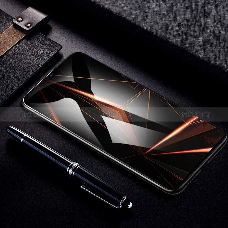 Samsung Galaxy A12 Nacho用強化ガラス フル液晶保護フィルム F02 サムスン ブラック