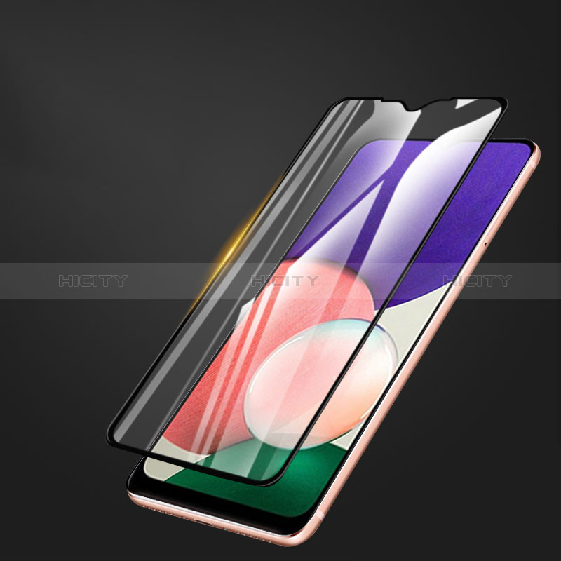 Samsung Galaxy A12 Nacho用強化ガラス フル液晶保護フィルム F03 サムスン ブラック