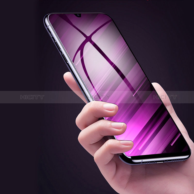 Samsung Galaxy A12 Nacho用強化ガラス フル液晶保護フィルム アンチグレア ブルーライト サムスン ブラック