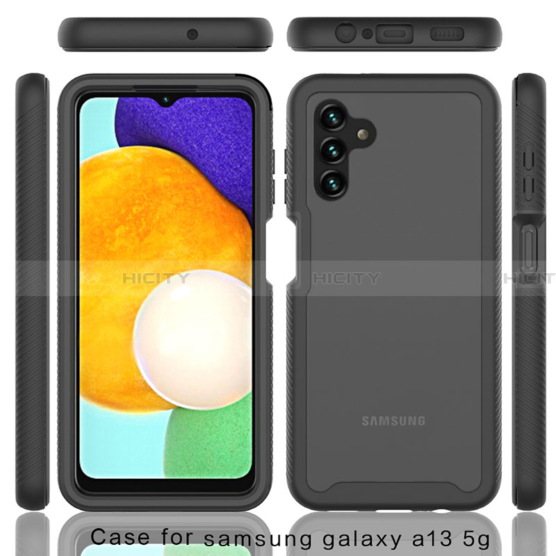 Samsung Galaxy A13 5G用360度 フルカバー ハイブリットバンパーケース クリア透明 プラスチック カバー ZJ2 サムスン 